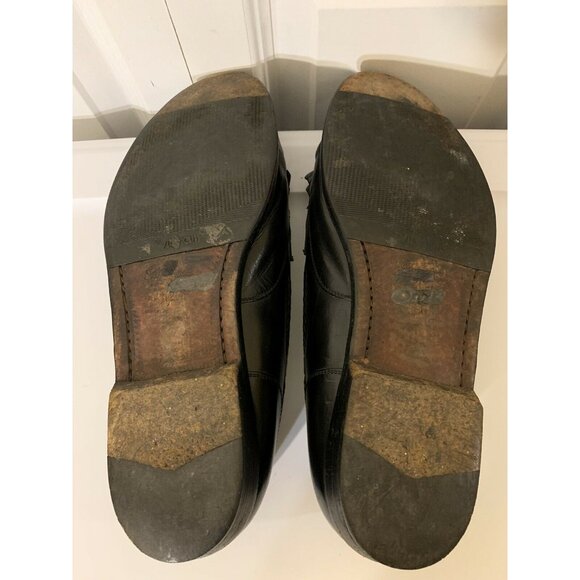 Cole Haan‎ Bragano Mens Sz 12D Black Leather Slip On Tasseled Kiltie Made Italy - Picture 10 of 12